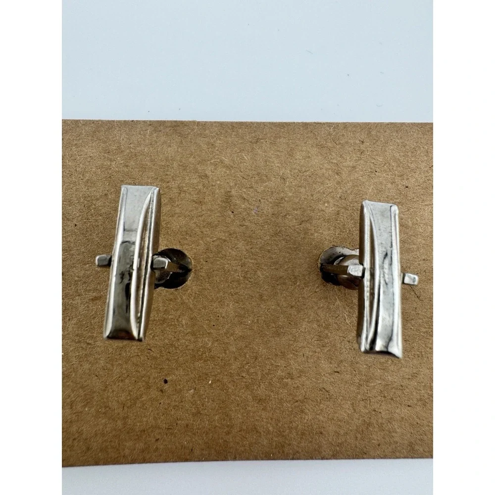 Vintage Engraved Pair‎ Floral Scroll Cufflink Rounded Edges Rectangular Shiny